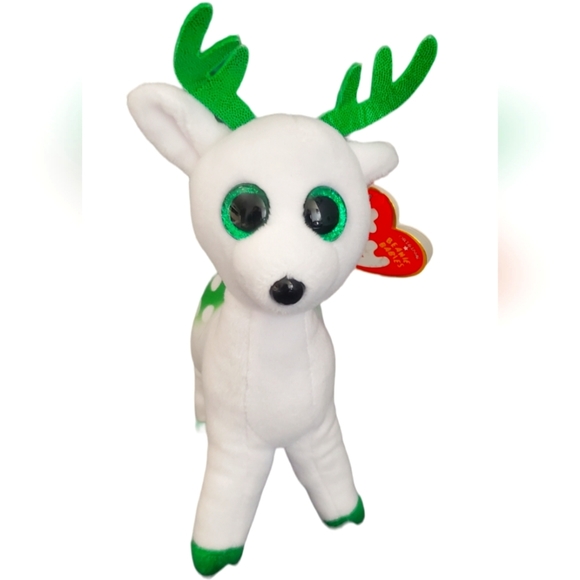 TY‎ 6" beanie Peppermint reindeer - Picture 1 of 6